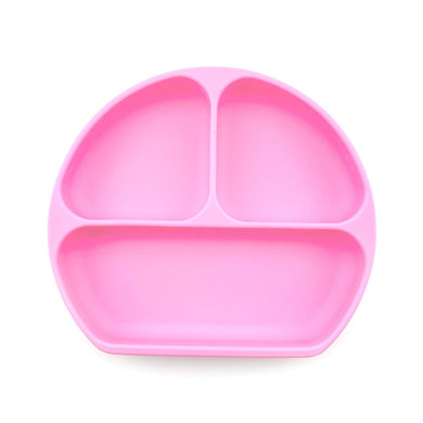 Assiette à compartiments en silicone - rose amour