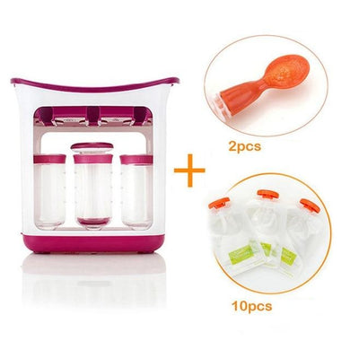 Station alimentaire pour purée ou compote - machine + 10 pochettes + 2 cuillères