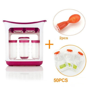 Station alimentaire pour purée ou compote - machine + 50 pochettes + 2 cuillères