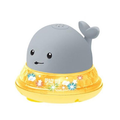 Jouet de Bain Baleine pour Enfants - gris avec base jaune