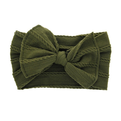 Bandeau noeud papillon pour bébé - vert kaki