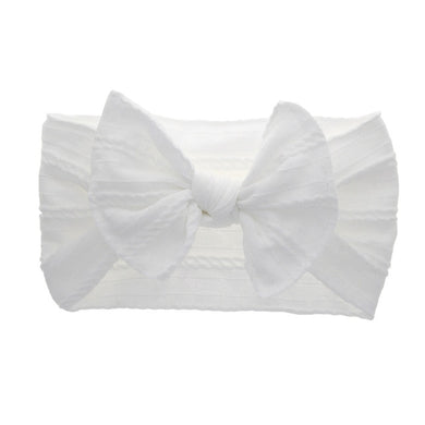 Bandeau noeud papillon pour bébé - blanc