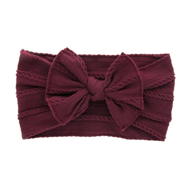 Bandeau noeud papillon pour bébé - rouge bordeaux