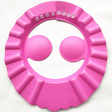 Bonnet de douche pour bébé - rose + oreillette