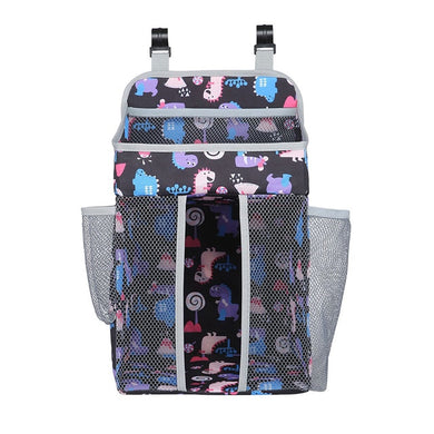 Sac de Rangement Multifonctionnel pour Couches Jouets Bébé - 43x25x20cm noir dinosaure