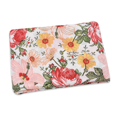 Couverture en mousseline 100% coton (120cm x 120 cm) - fleur