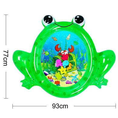 Tapis d'eau Gonflable pour Bébé - grenouille verte