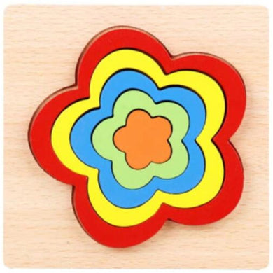 Jouet d'apprentissage en bois - fleur