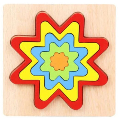 Horloge d'apprentissage en bois - octogone