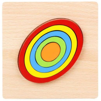 Jouet d'apprentissage en bois - ovale