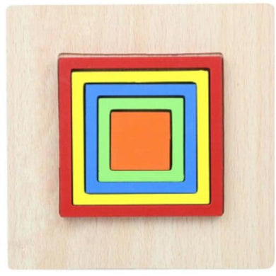 Horloge d'apprentissage en bois - carré