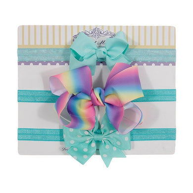 Serre tête bandeau élastique - bleu multicolore