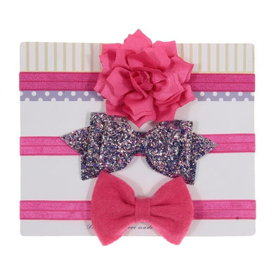 Serre tête bandeau élastique - rose foncé