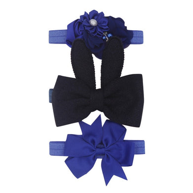 Serre tête bandeau élastique - bleu marine