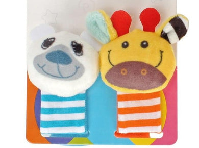 Paire de poignet hochet 0-12 mois - cerfs ours