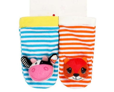 Paire de poignet hochet 0-12 mois - renard vache 2pcs