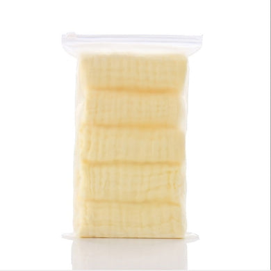 Serviette De Bain pour bébé 30cm x 30cm - jaune