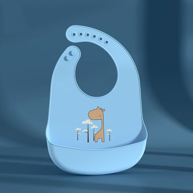 Bavoir Impermeable - girafe bleu