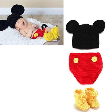 Costume en crochet pour séance photo du nouveau-né - mickey
