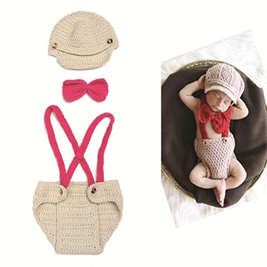 Costume en crochet pour séance photo du nouveau-né - gavroche