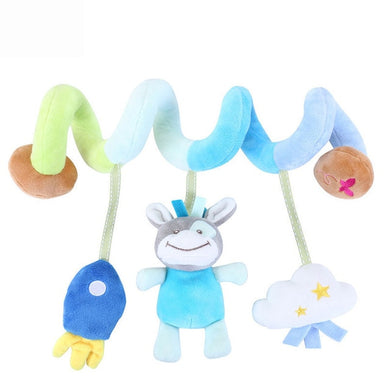 Bébé jouets 0-12 mois pour berceau - spirale multicolore vache bleue