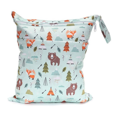 Sac imperméable pour couche-culotte 30 x 36cm - ours de la forêt