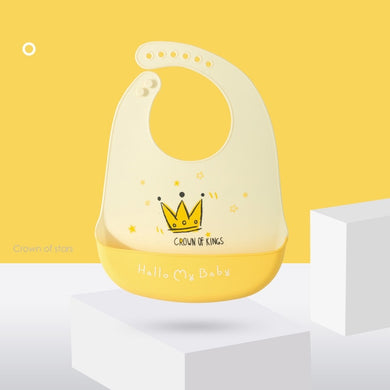 Bavoir Impermeable - couronne jaune