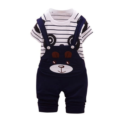 Ensemble salopette et T-shirt - noir