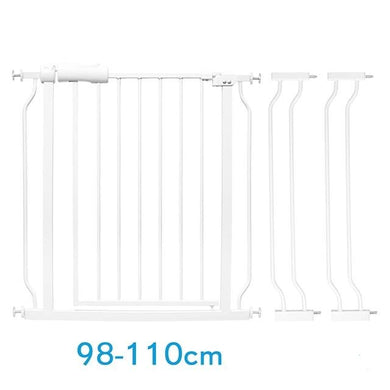 Barrière de sécurité + 2 rallonges - porte 74-86cm + 2x12cm