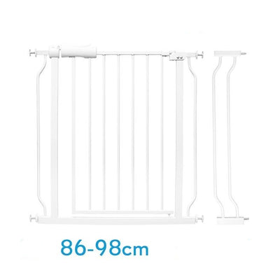 Barrière de sécurité + 1 rallonge - porte 74-86cm + 1x12cm