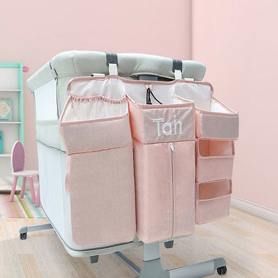 Sac de Rangement Multifonctionnel pour Couches Jouets Bébé - 52x39x14cm rose