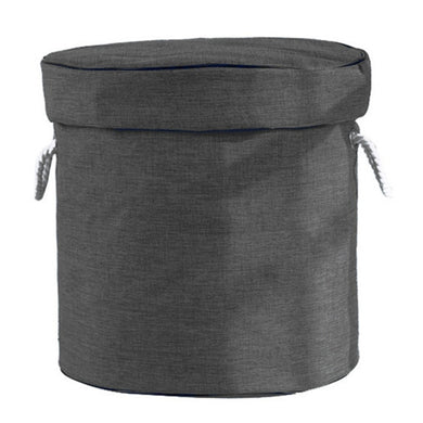 Panier de rangement jouets avec tapis de jeu intégré (diam: 1.5m) - noir