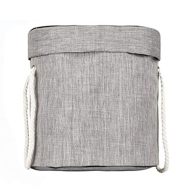 Panier de rangement jouets avec tapis de jeu intégré (diam: 1.5m) - gris