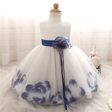 Robe en Tulle princesse fille - bleu innocente