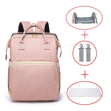 Sac à langer pour bébé avec matelas à langer - rose