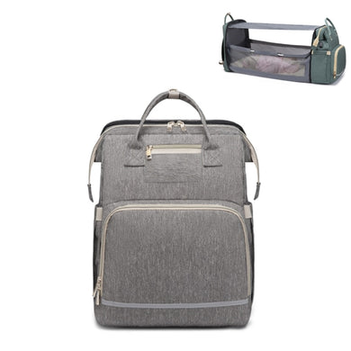 Sac à langer pour bébé avec matelas à langer - gris simple