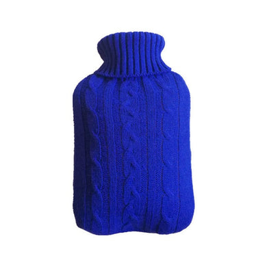 Housse Tricotée Isolante pour Bouillotte d'eau Chaude (bouillote non incluse) - bleu foncé