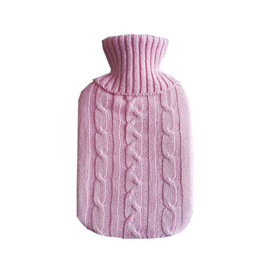 Housse Tricotée Isolante pour Bouillotte d'eau Chaude (bouillote non incluse) - rose