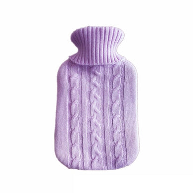 Housse Tricotée Isolante pour Bouillotte d'eau Chaude (bouillote non incluse) - violet
