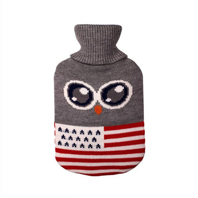 Housse Tricotée Isolante pour Bouillotte d'eau Chaude (bouillote non incluse) - hibou état unis