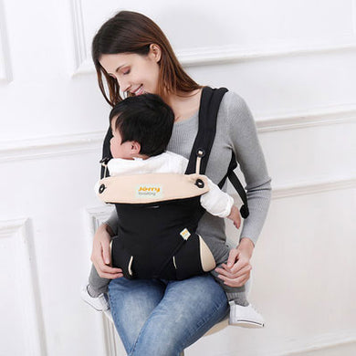 Porte-bébé ergonomique multifonction - beige noir
