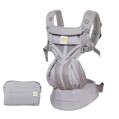 Porte-bébé ergonomique multifonction - gris à pois