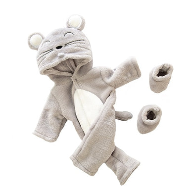 Pyjama en forme d'animal - chat gris