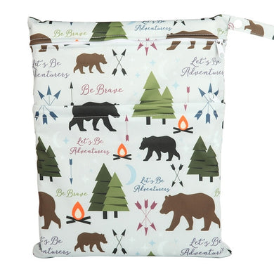 Sac à Couche de Bébé Réutilisable - ours forêt