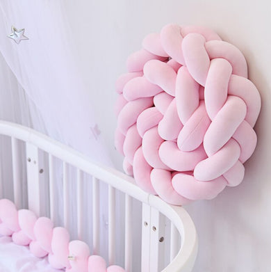 Tour De Lit Tressé pour bébé - rose clair