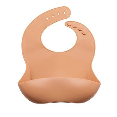 Bavoir imperméable pour bébé - orange pastel