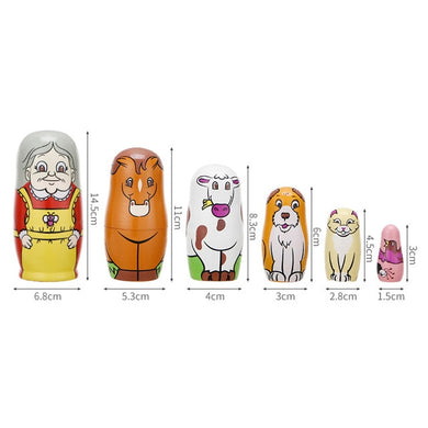 Poupée russe en bois - fermière