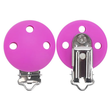 Attache Sucette Bois - fuchsia