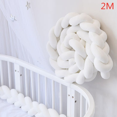 Tour De Lit Tressé pour bébé - 2m blanc