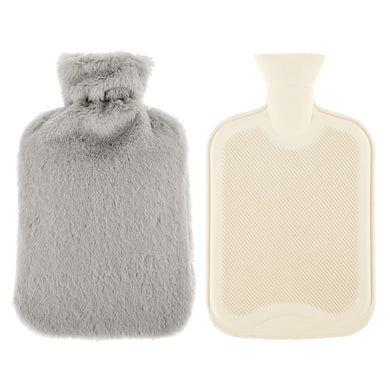 Bouillotte avec Housse en polaire 1.8L - gris